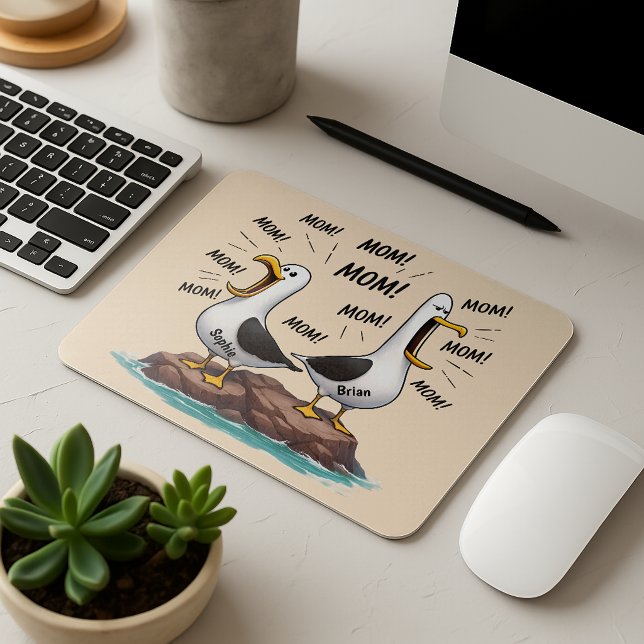 Seagull Mom Funny Personalized Mouse Pad (Creator Uploaded)