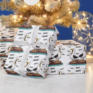 Seagull Mom Funny Personalized Wrapping Paper