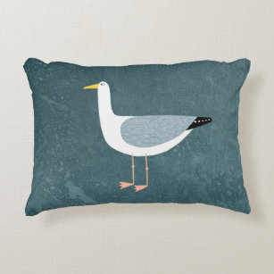 Seagull Nautical Accent Pillow