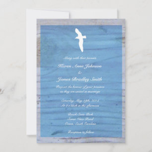 Seagull/Nautical Beach Wedding Invitation