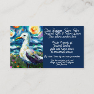 Seagull Nautical Gift Home Decor Shop Sales Etsy  Business Card