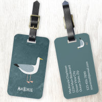 Seagull Nautical Personalized Luggage Tag