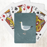 Seagull Nautical Playing Cards<br><div class="desc">A cheeky seagull standing by the ocean. Perfect for those who love sassy birds and the coast.  Original art by Nic Squirrell.</div>