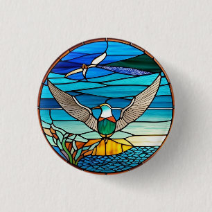 🌊 Seagull Ocean Gift For Coastal Nature Lovers 🌊 1 Inch Round Button