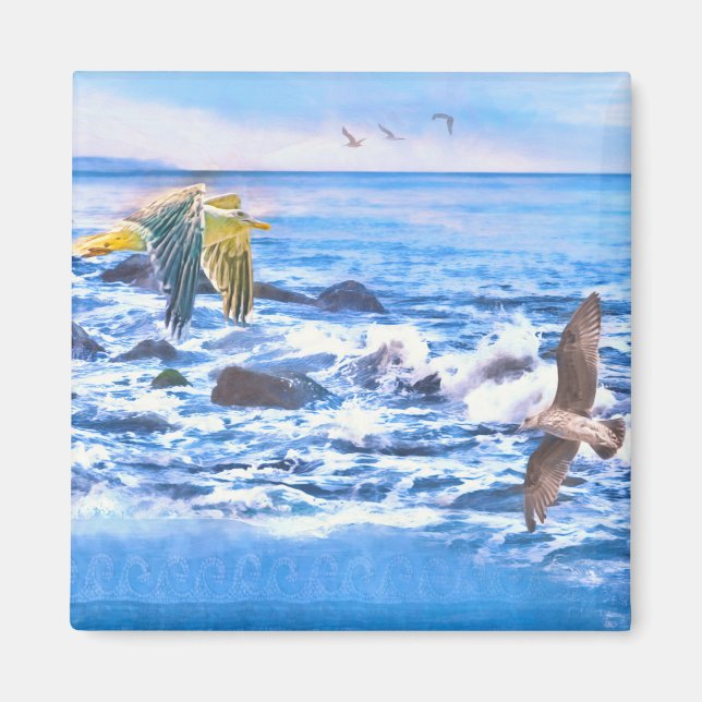 SEAGULL OCEAN  PLAYGROUND MAGNET (Front)