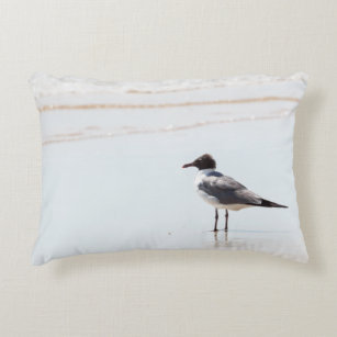 Seagull on the Beach Accent Pillow