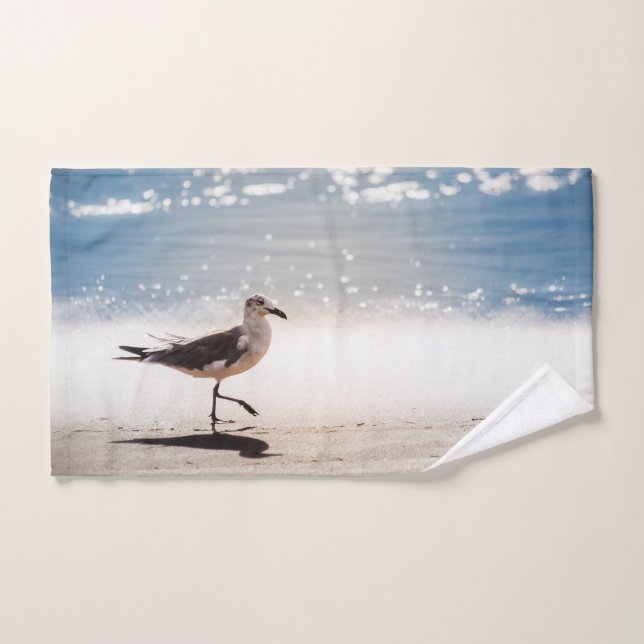 Seagull on Virginia Beach (Serviette à main)