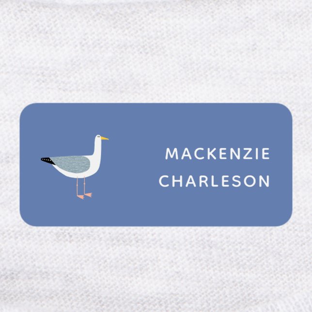 Seagull Personalized Name (Seagull personalized name labels for clothing, school, books and more.)