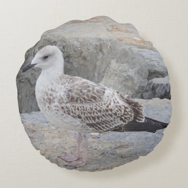 Seagull Round Pillow (Back)