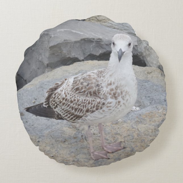 Seagull Round Pillow (Back)