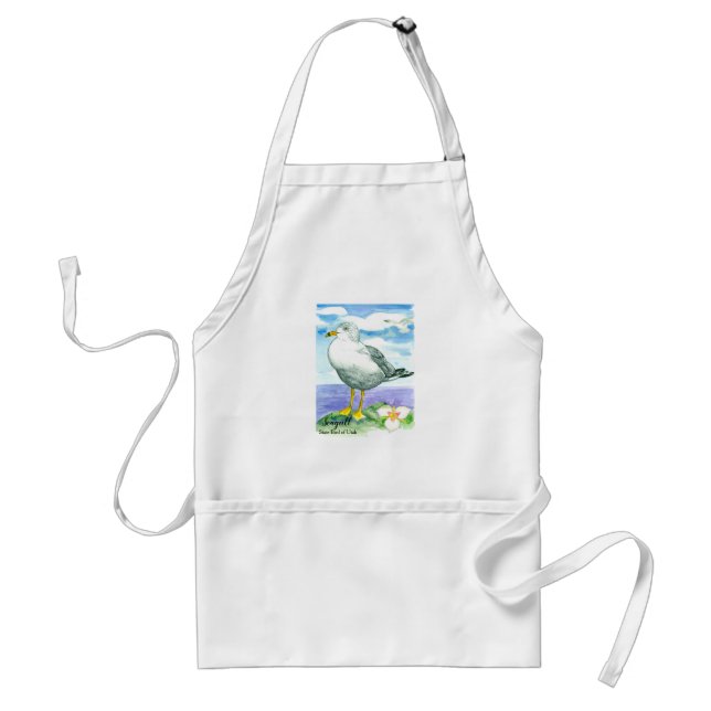 Seagull Sego Lily State Bird of Utah Standard Apron (Front)