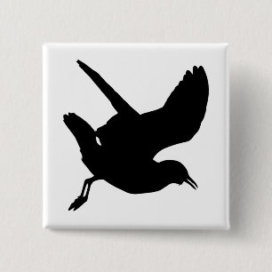 Seagull Silhouette 2 Inch Square Button