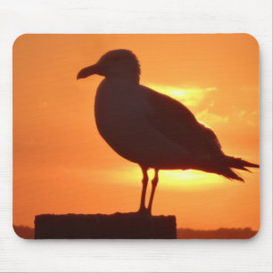Seagull Sunset Mouse Pad