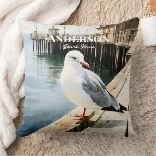 Seagull Throw Pillow