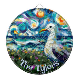 Seagull Van Gogh Style Beach Personalized Dartboard