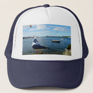 Seagull Watching Boats, Truckers Hat
