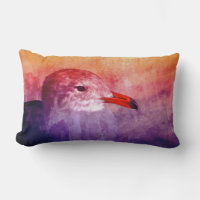 Seagull & Watercolor Cute Bird Animal Purple Pink