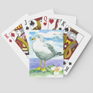 Seagull Waterfowl Sego Lily Shore Bird Playing Cards