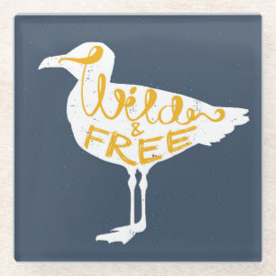 Seagull Wild And Free Glass Coaster