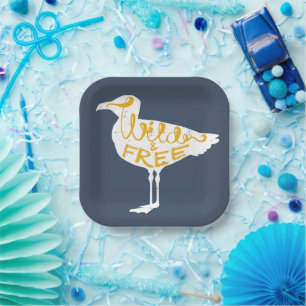 Seagull   Wild And Free Paper Plate