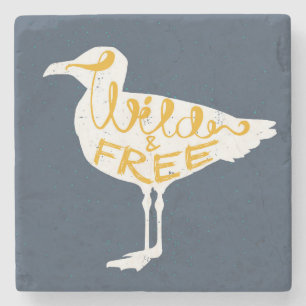 Seagull   Wild And Free Stone Coaster
