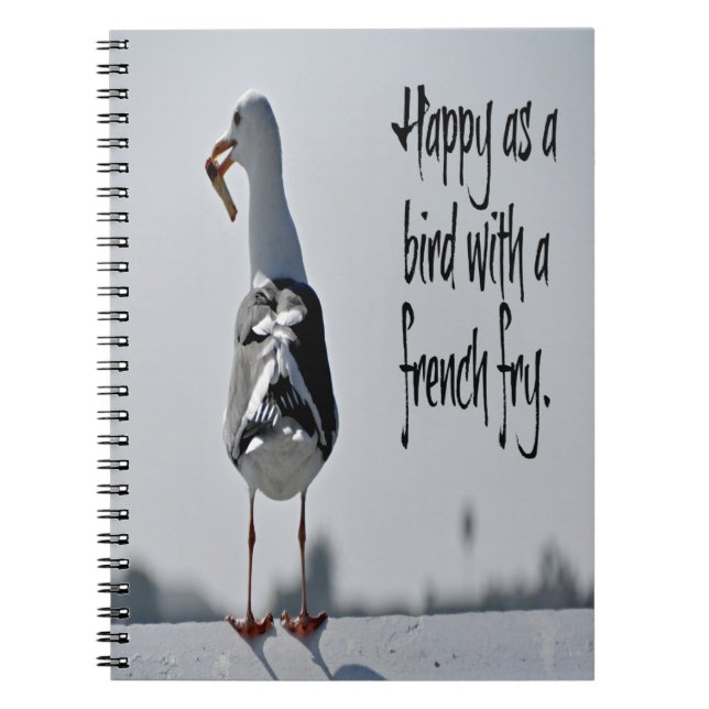 Seagull With French Fry Notebook (Front)