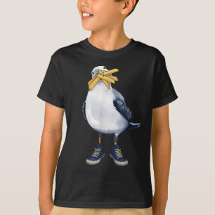 Seagull With Fries And Sneakers Fun T-shirt.png  T-Shirt