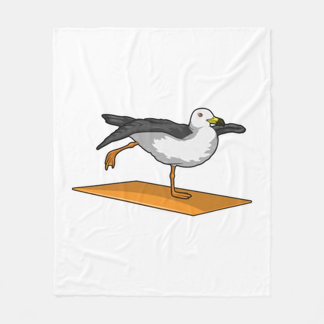 Seagull Yoga Meditation Fitness Fleece Blanket (Front)