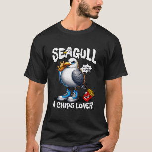 Seagullhe Potato Chips Lover Funny Sea Bird girl T-Shirt