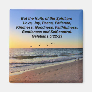 SEAGULLS AND SUNRISE GALATIANS 5  MAGNET