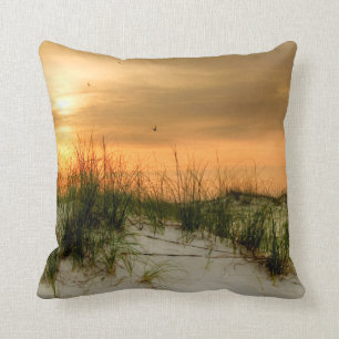 Seagulls at Sunrise Throw Pillow