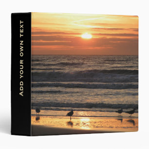 Seagulls by the Sea at Sunset Personalised Binder