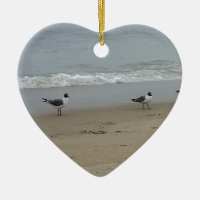 Seagulls Ceramic Ornament (Front)