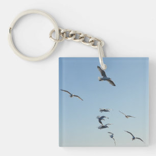 Seagulls Flying  Keychain