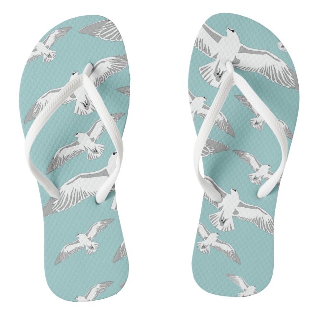 Seagulls Galore Flip Flops (Footbed)