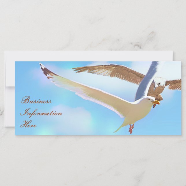 Seagulls in Flight 2012 Calendar Bookmark Rack Car (Front)