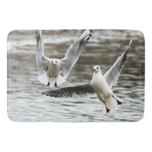 Seagulls in Flight Bath Mat