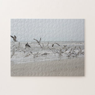 Seagulls in Flight Jigsaw Puzzle