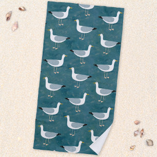 Seagulls Nautical Beach Towel