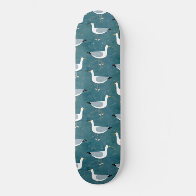 Seagulls Nautical Skateboard (Front)