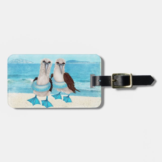Seagulls on Beach Luggage Tag (Front Horizontal)