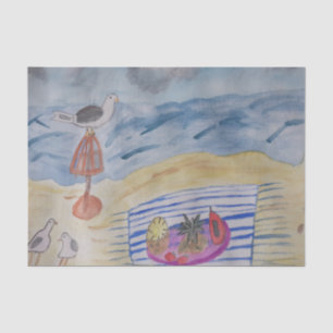 Seagulls on the Beach Tissue Paper