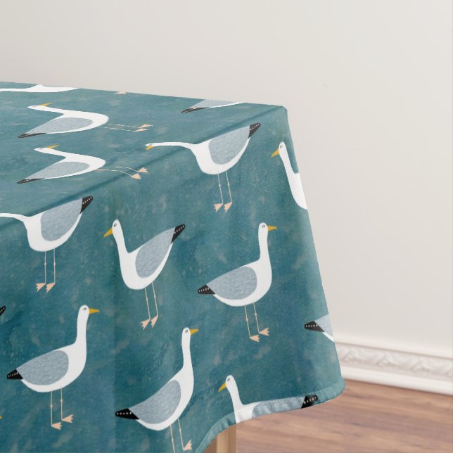 Seagulls Standing Tablecloth (In Situ)