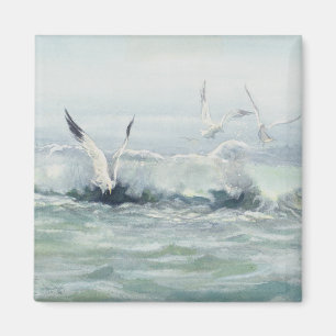 SEAGULLS & SURF by SHARON SHARPE Magnet