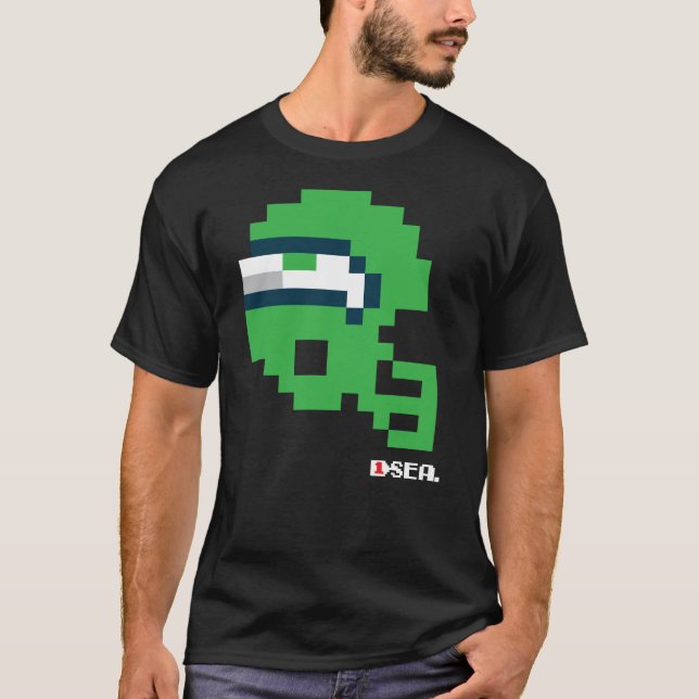 Seahawks Alternate Tecmo Bowl Helmet T-Shirt (Front)
