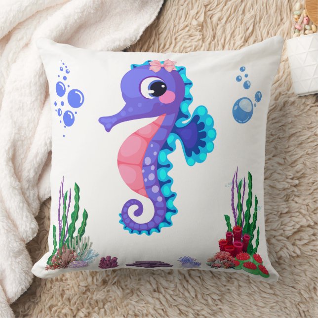 Seahores playful under the sea Pillow (Blanket)