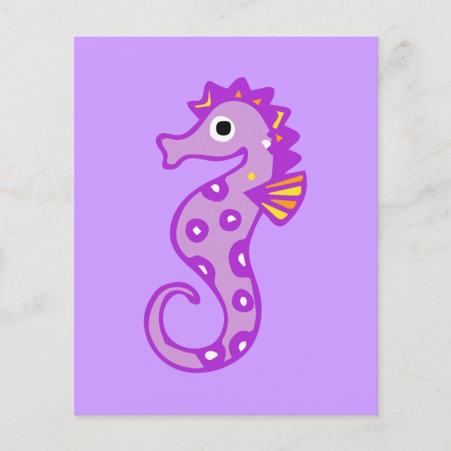 seahorse-313946 CARTOON CUTE seahorse fish ocean a Flyer (Front)