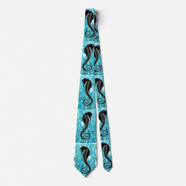 Seahorse Aboriginal Art Tie (Front)