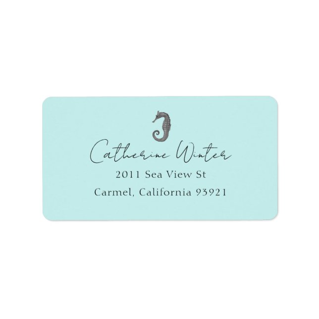 Seahorse Address Label (Front)