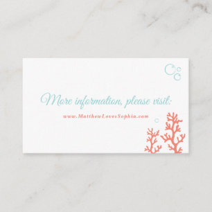Seahorse and Coral Reef Website Enclosure Card